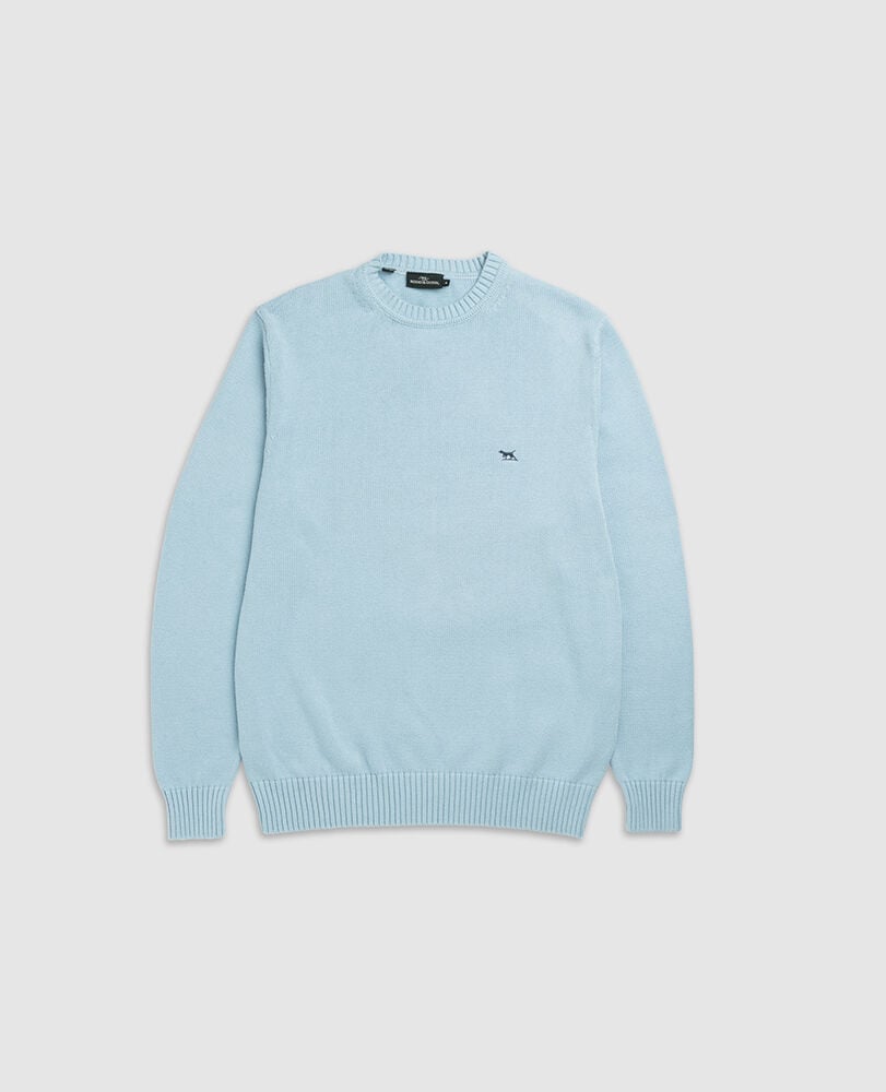 Gunn Crew Sweater, RIVIERA, Back