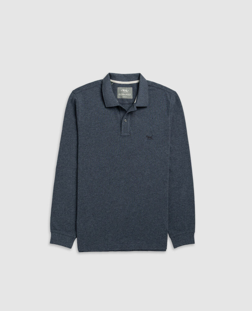 Ls Gunn Polo, MARINE, Flat Lay