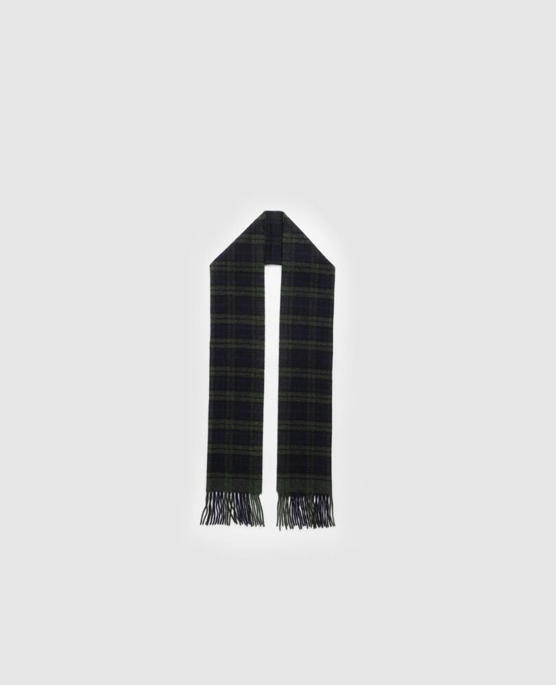 Jefferson Street Scarf, NAVY GREEN, Off Front