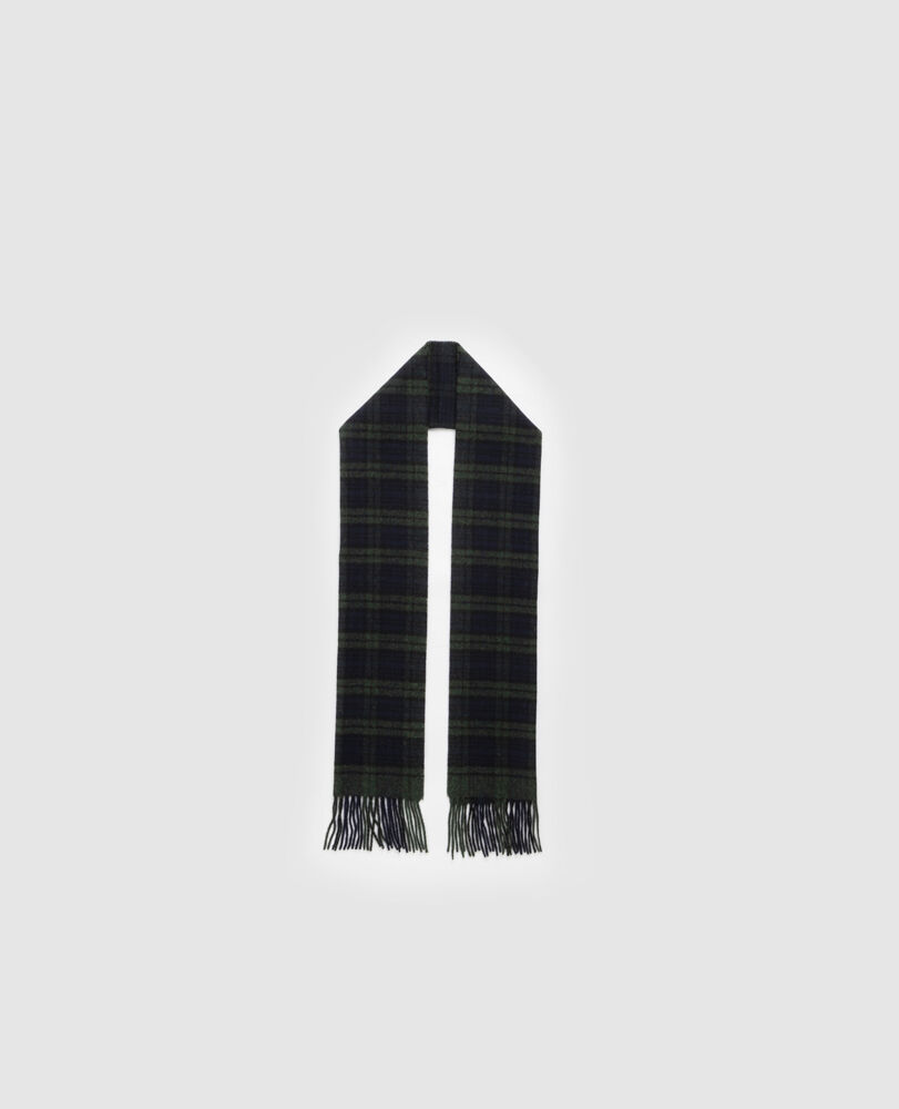 Jefferson Street Scarf, NAVY GREEN, Off Front
