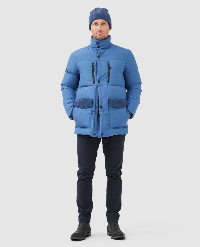 Ohau Down Jacket, PRUSSIAN, Off Front