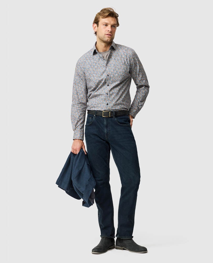 Lancashire Creek Sports Fit Shirt, BOTANICAL, Off Front