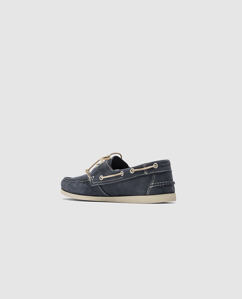 Viaduct Boat Shoe, DENIM, Flat Lay