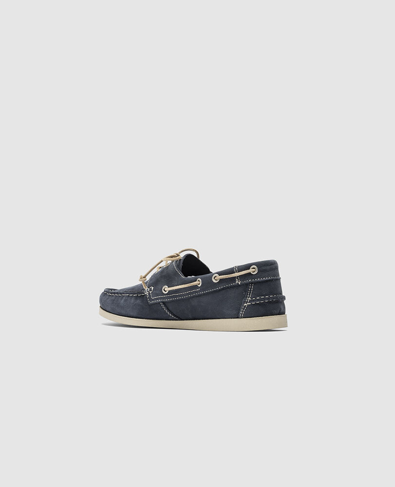 Viaduct Boat Shoe, DENIM, Flat Lay