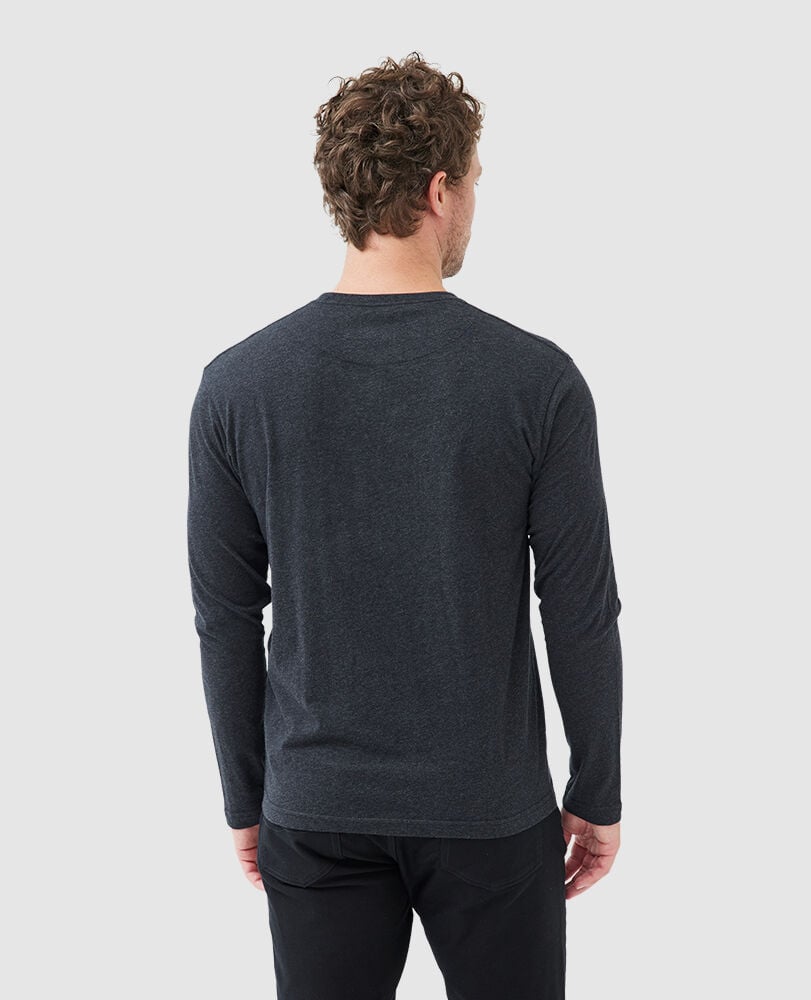 Ls Gunn T-Shirt , CHARCOAL, Back