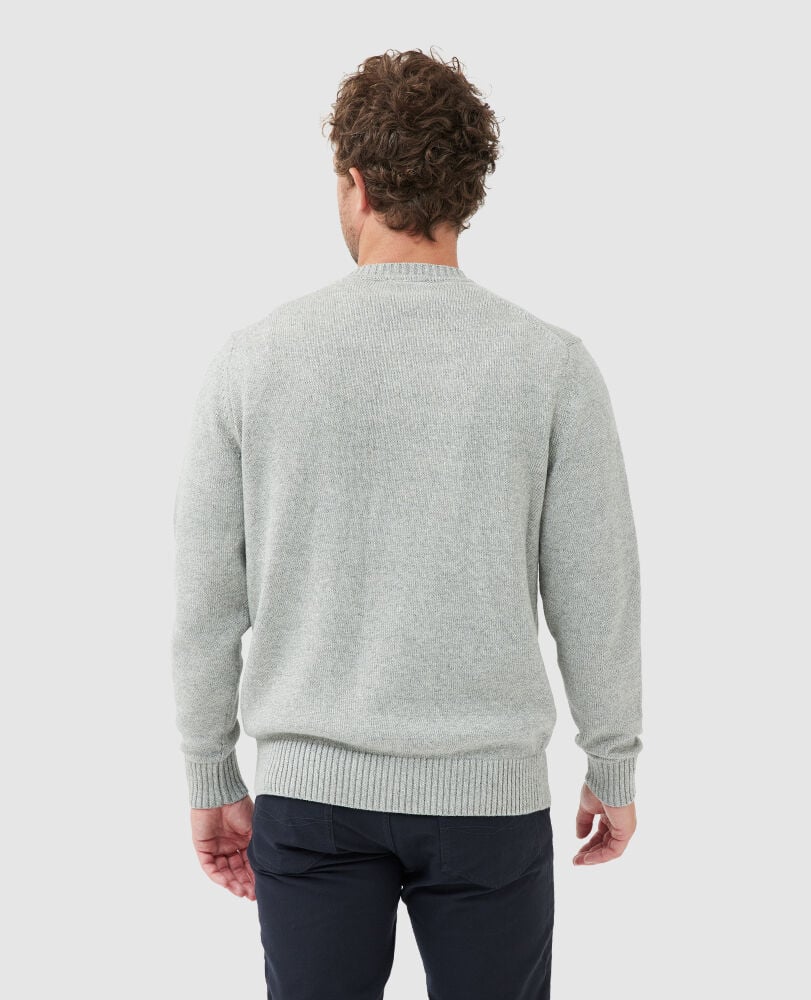 Gunn Crew Sweater, MARBLE, Back