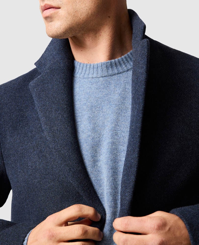 Colwood Coat, NAVY MARLE, Flat Lay