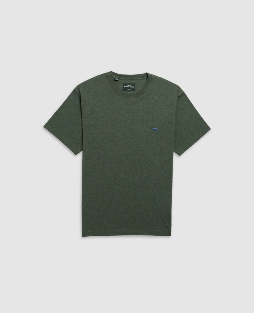 The Gunn Tee 2.0, HUNTER GREEN, Flat Lay