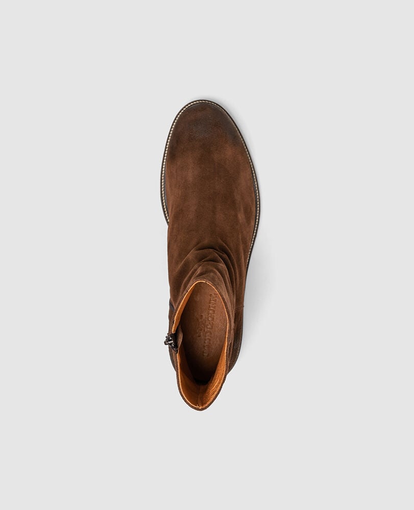 Port Wells Zip Boot, CHOCOLATE SUEDE, Detail 3