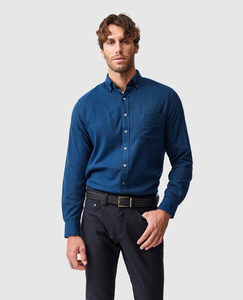 Chemise slim Barrhill, OCEAN FONCÉ, Front