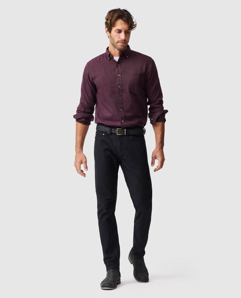 Barrhill Sports Fit Shirt, MULBERRY, Off Front