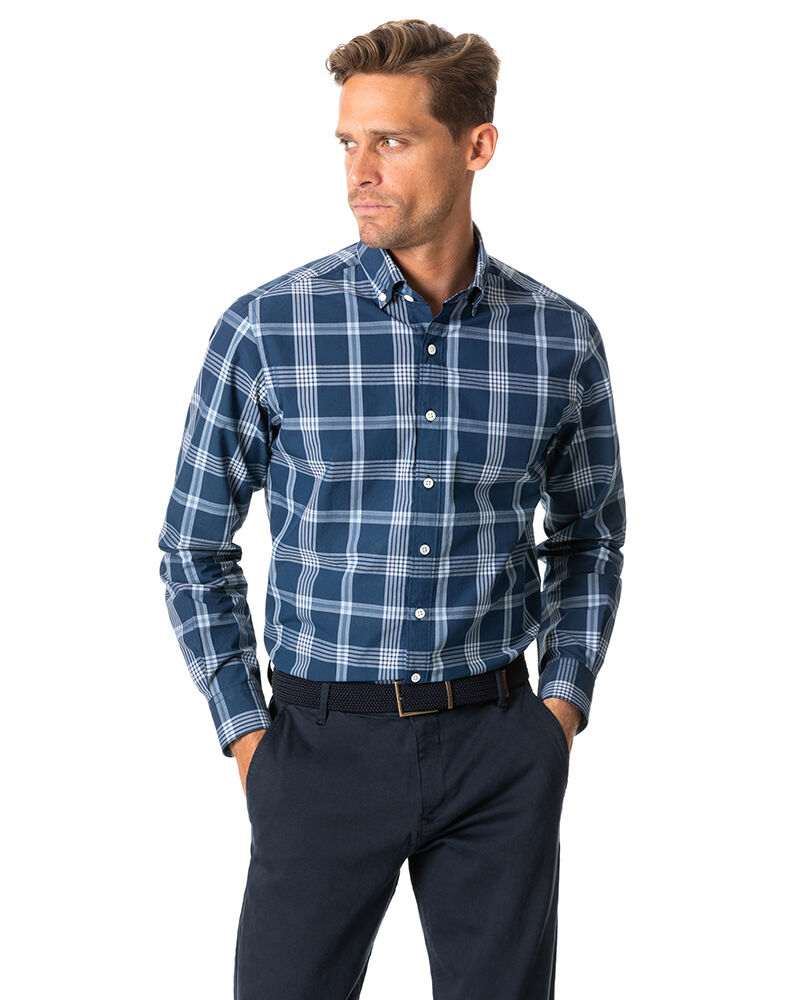 Allaman Sports Fit Shirt, MIDNIGHT, Front