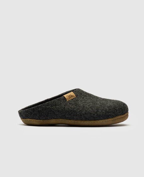 Wanaka Wool Slipper, CHARCOAL