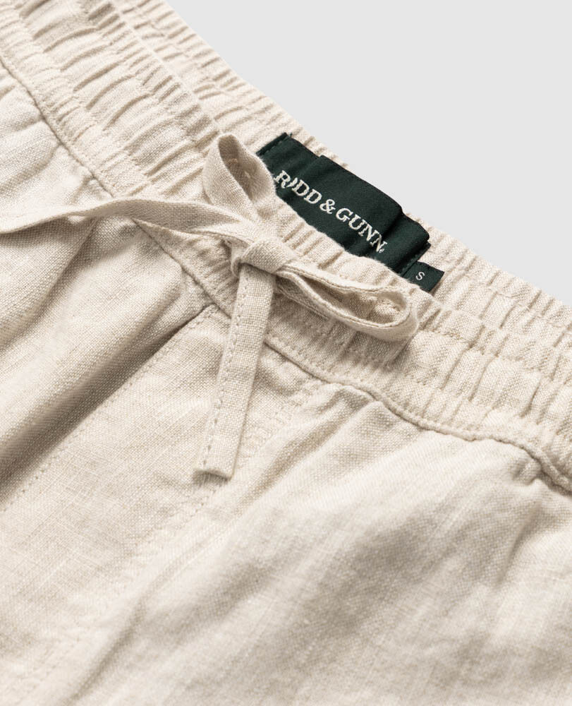Linen 9" Resort Short, OATMEAL, Detail 2