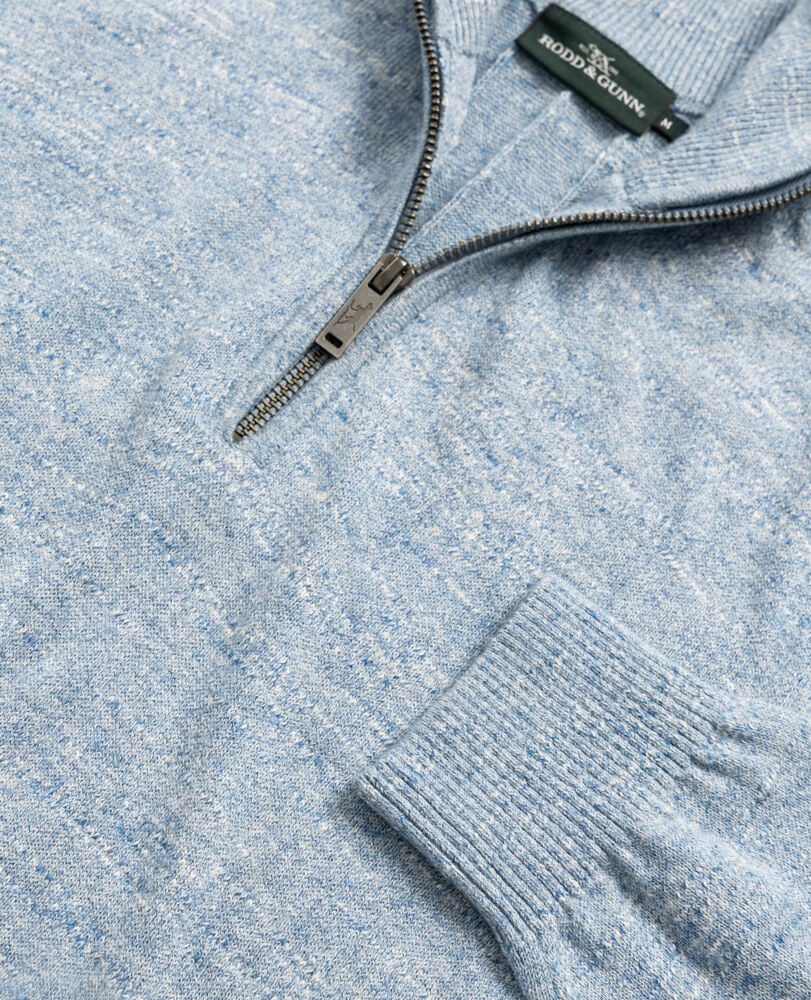 Fortrose 1/4 Zip Knit, OCEAN, Detail 2