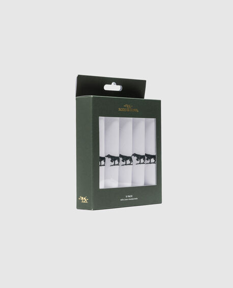 Gunner Handkerchief 5 Pk, WHITE