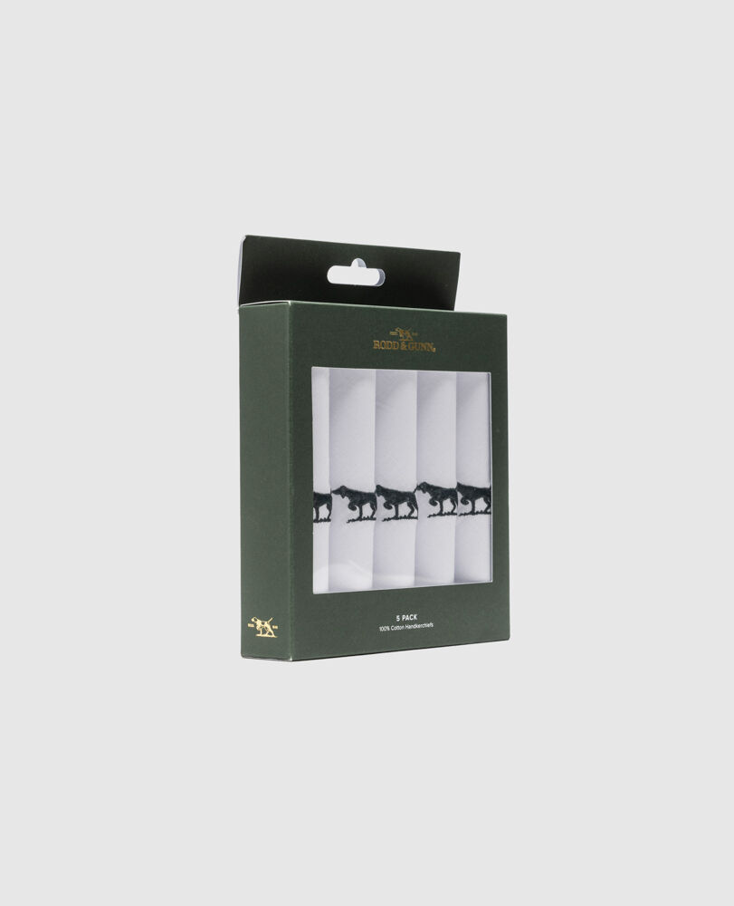 Mouchoir Gunner, paquet de 5, BLANC, Off Front