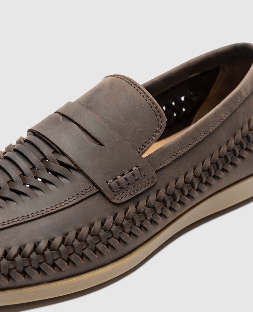 Gisborne Huarache Slip On, CHOCOLATE, Detail 3