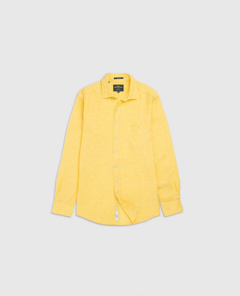 Chemise slim en lin Coromandel, SOLEIL, Flat Lay