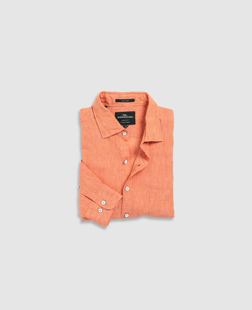 Chemise slim en lin Coromandel, BACON, Flat Lay