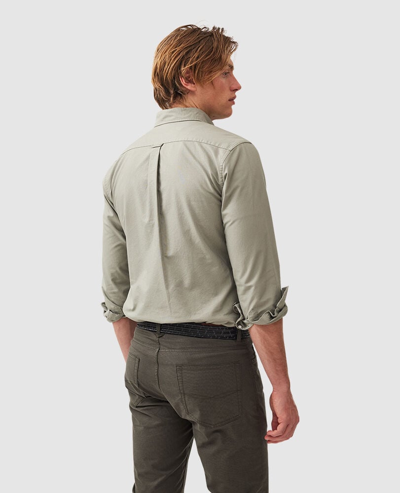 Oxford Sports Fit Shirt, SAGE, Back