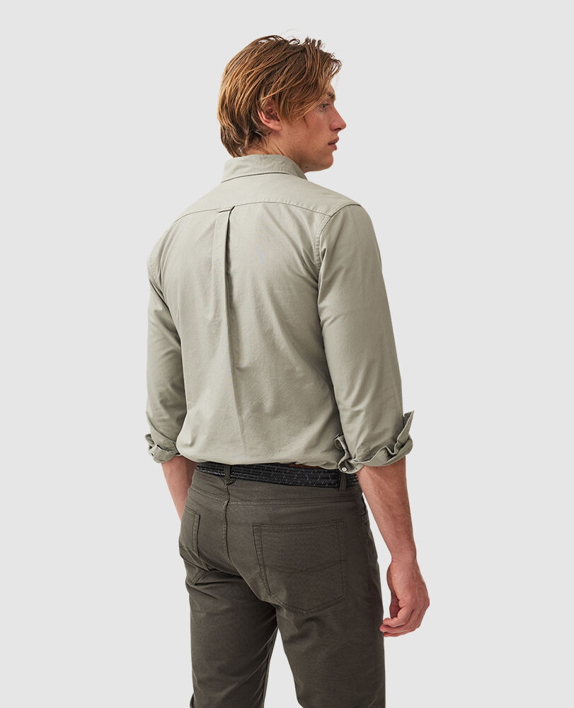 Oxford Sports Fit Shirt, SAGE, Back