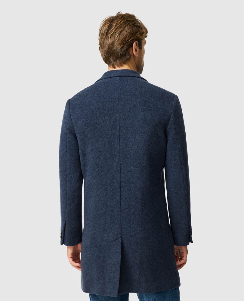 Colwood Coat, NAVY MARLE, Back