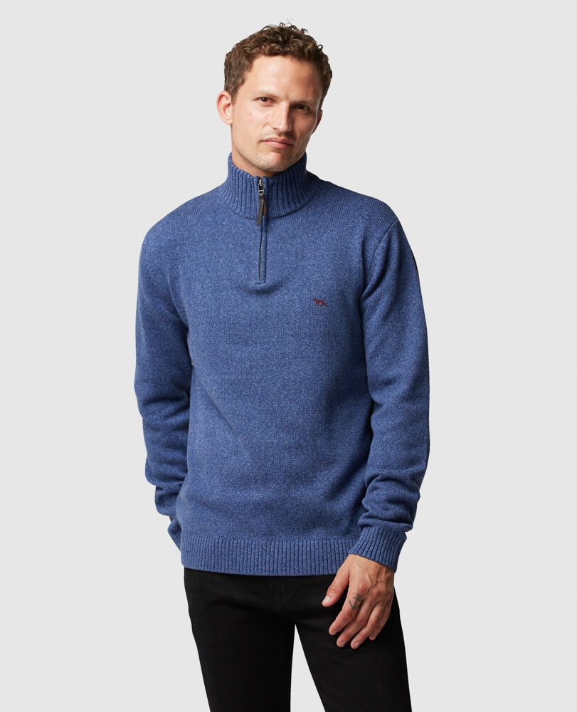 Merrick Bay Knit, DENIM, Front