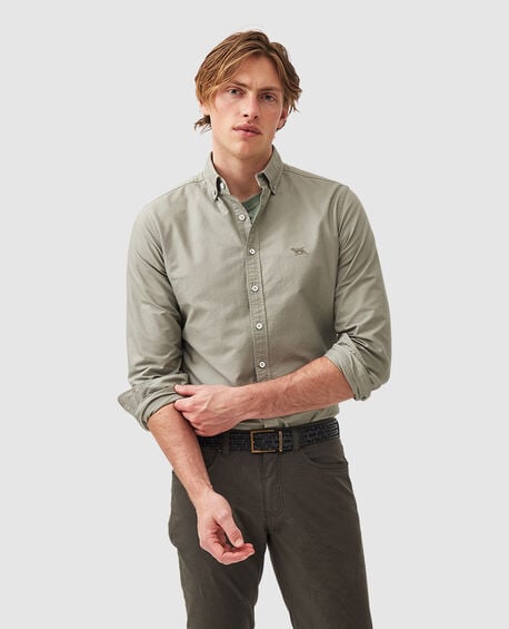Oxford Sports Fit Shirt, SAGE