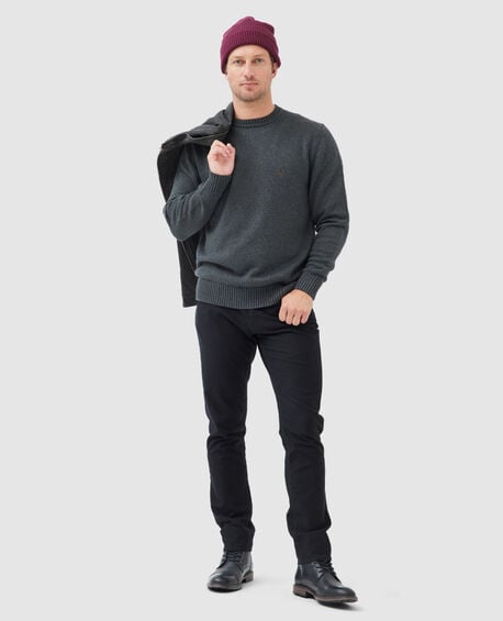 Gunn Crew Knit, CHARCOAL