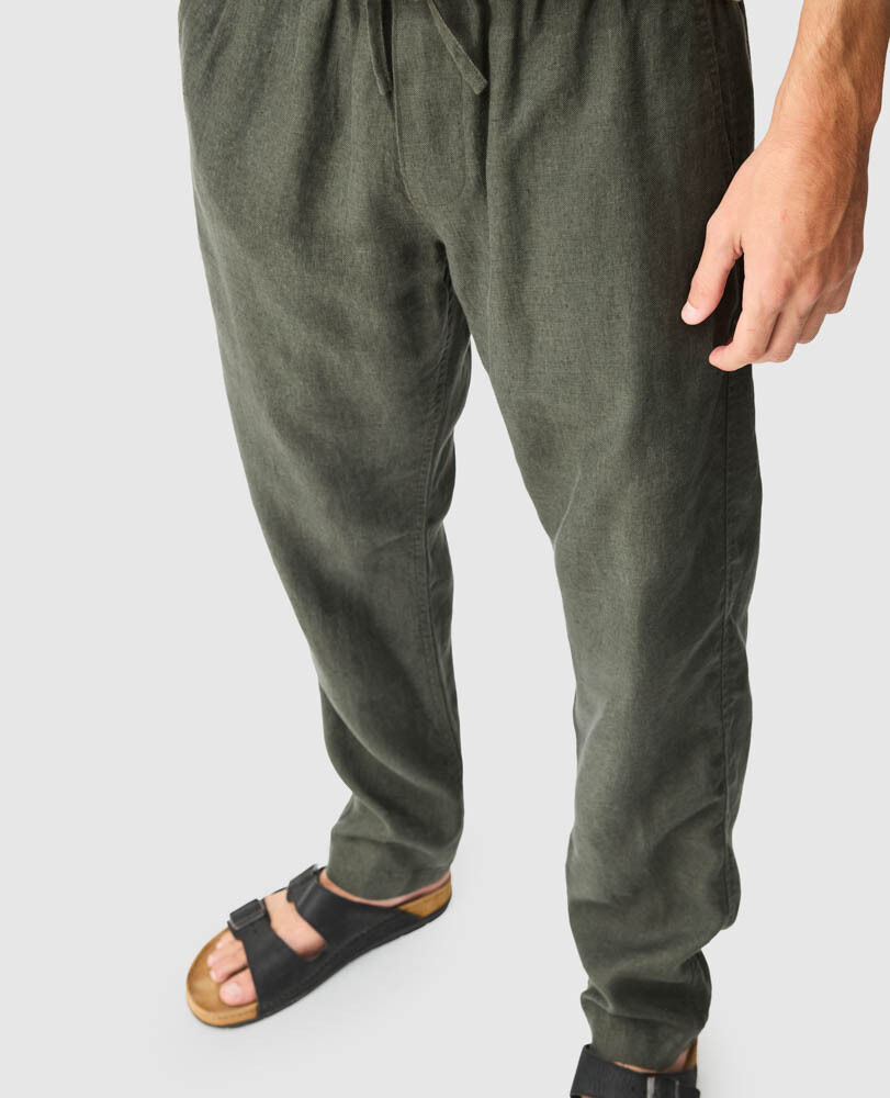 Linen Resort Pant, BAYLEAF, Detail 3