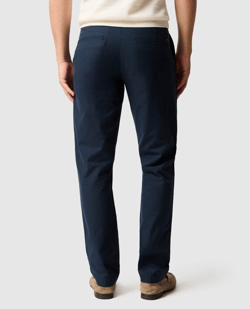 Pantalon droit chino Gunn, MARINE, Back