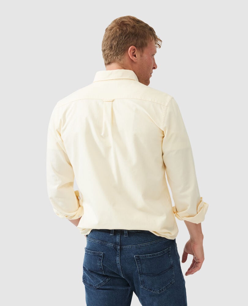 Oxfordhemd Gunn mit sportlicher Passform, ZITRONE, Back