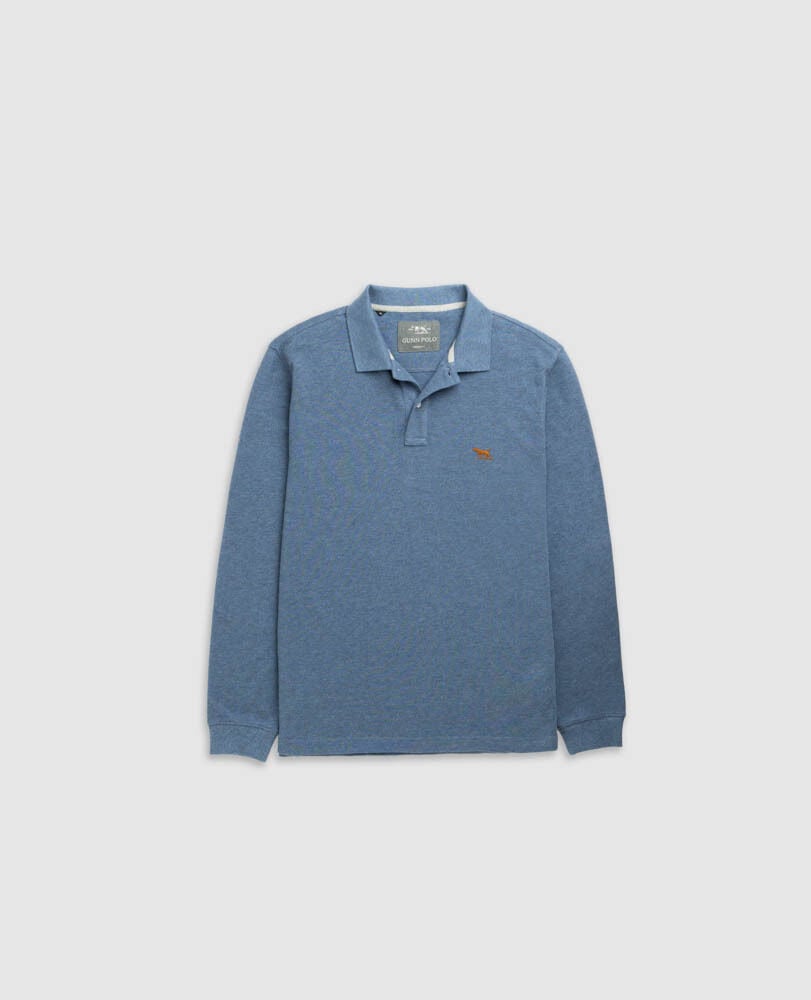 Ls Gunn Polo, CHAMBRAY, Flat Lay