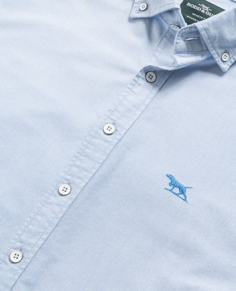 Chemise slim en coton oxford Gunn, CIEL, Detail 2