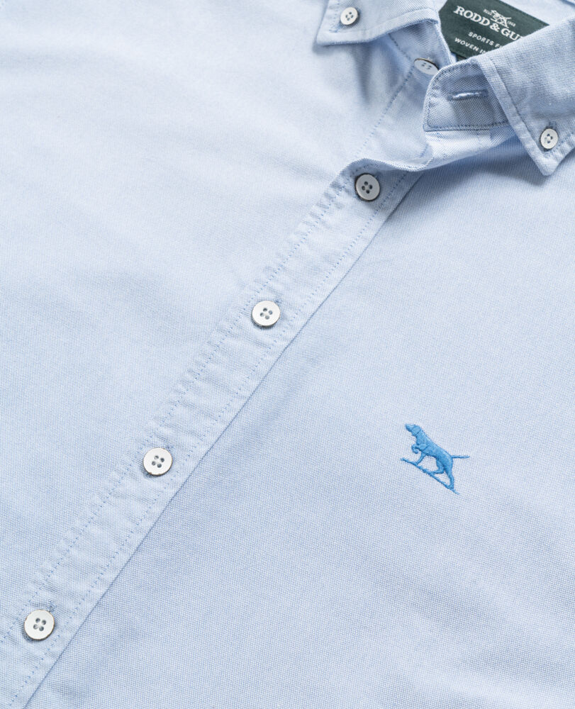 Chemise slim en coton oxford Gunn, CIEL, Detail 2