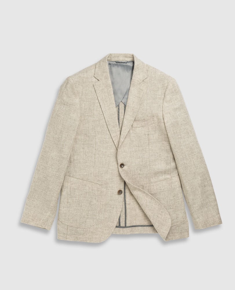 Mt Mason Sports Fit Jacket, MACADAMIA, Flat Lay