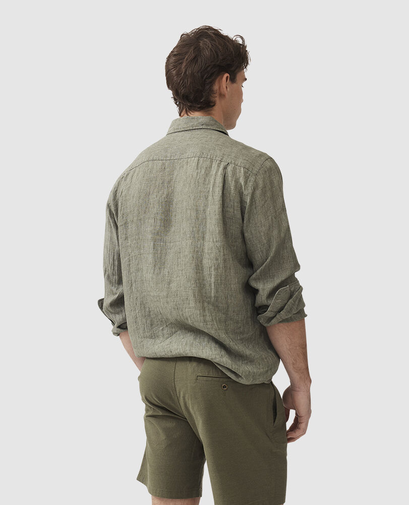 Cable Bay Shirt, KELP, Back