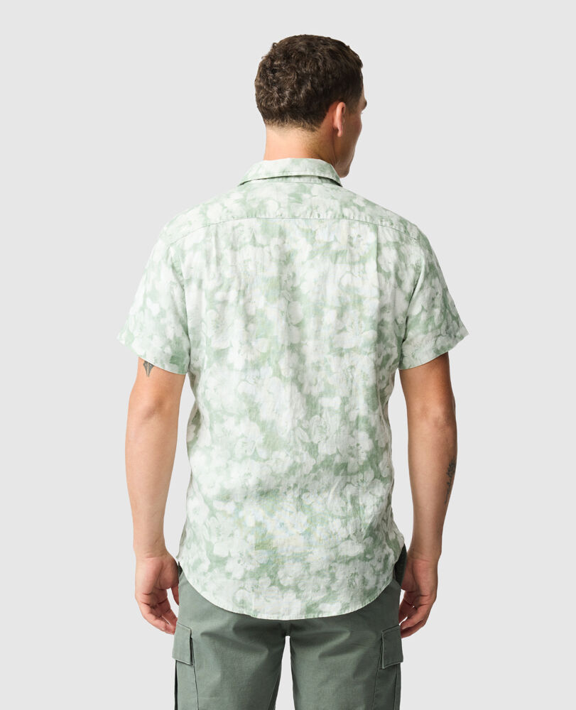 Springflat Hemd mit sportlicher Passform, PISTAZIE, Back
