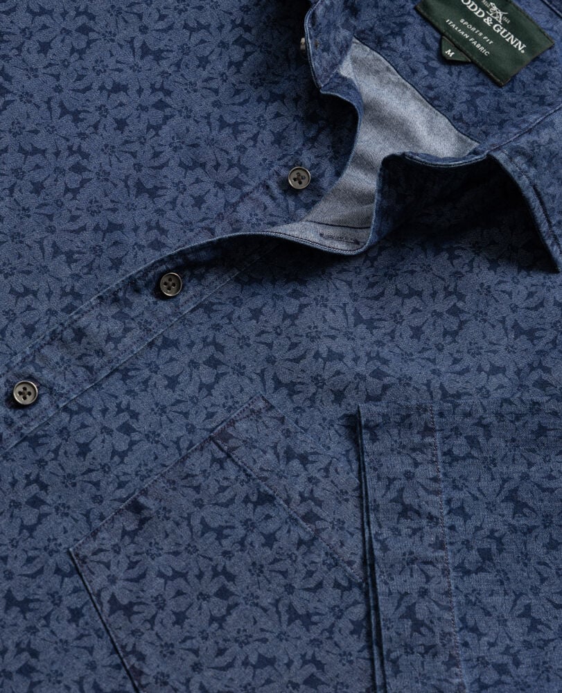 Clarkes Bay Sports Fit Shirt, DENIM, Detail 2