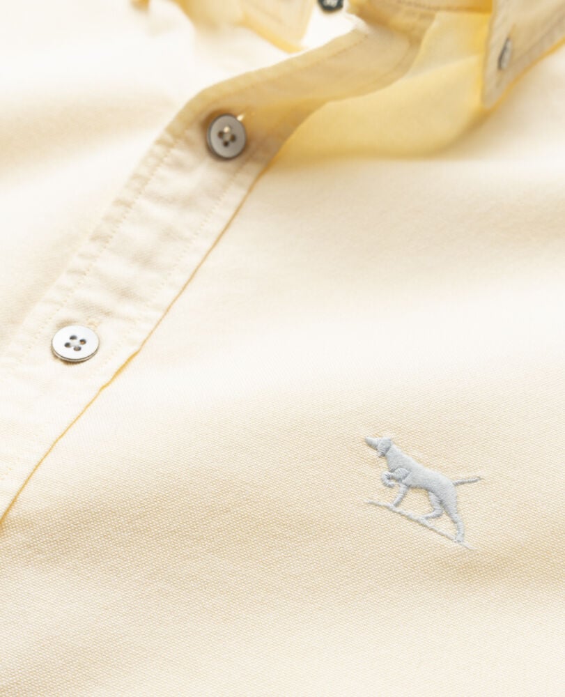 Oxfordhemd Gunn mit sportlicher Passform, ZITRONE, Detail 2