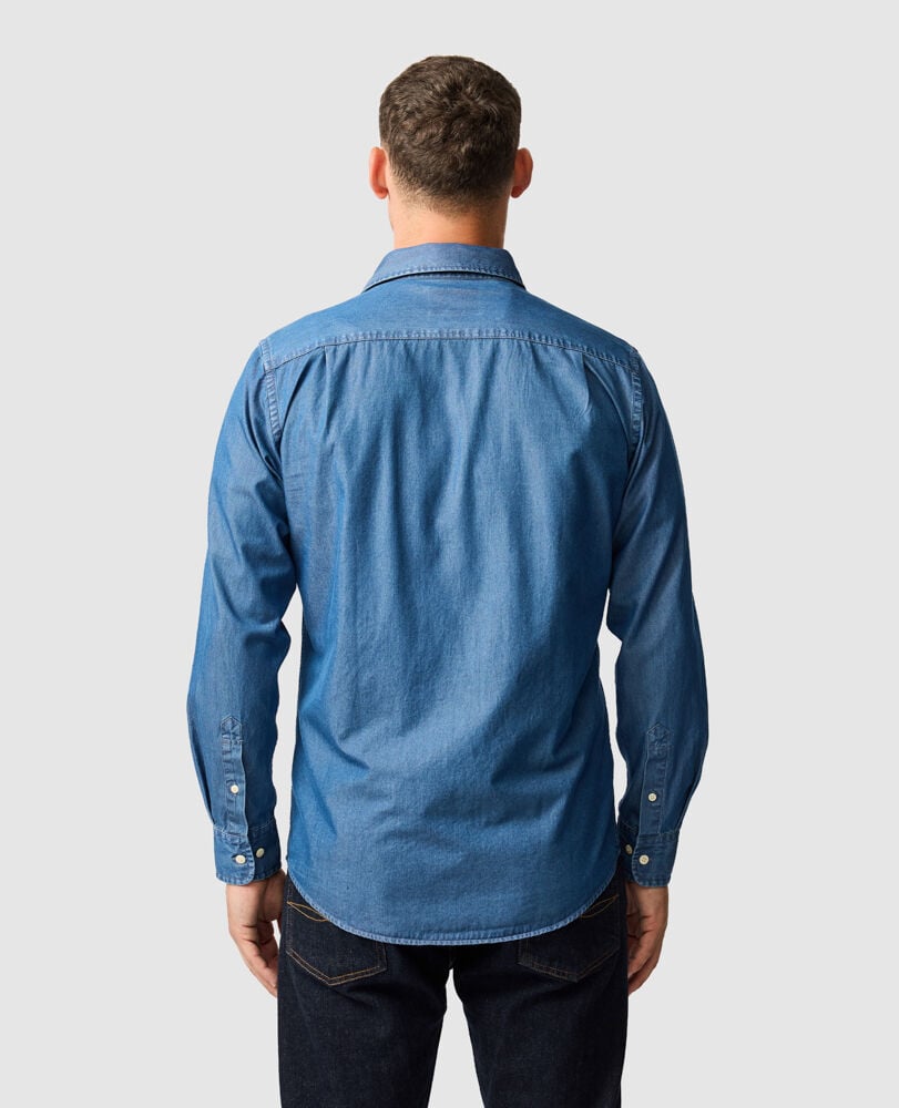 Spring Creeks Sports Fit Shirt, INDIGO, Back