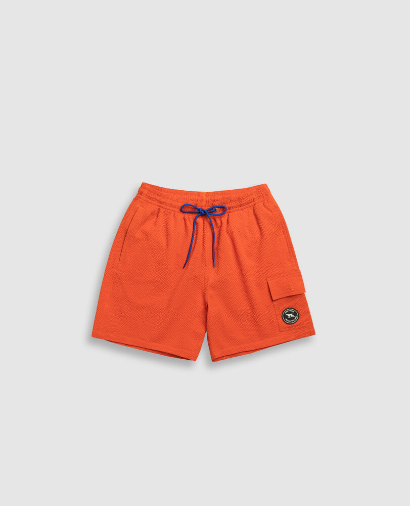 Winterton River Swim Short &middot; Sunset LG, SUNSET, Flat Lay