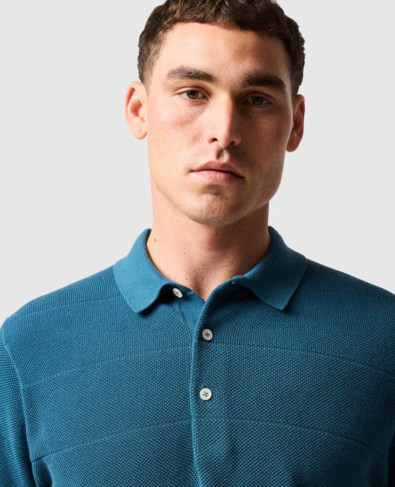 Masons Flat Knit, TEAL, Flat Lay