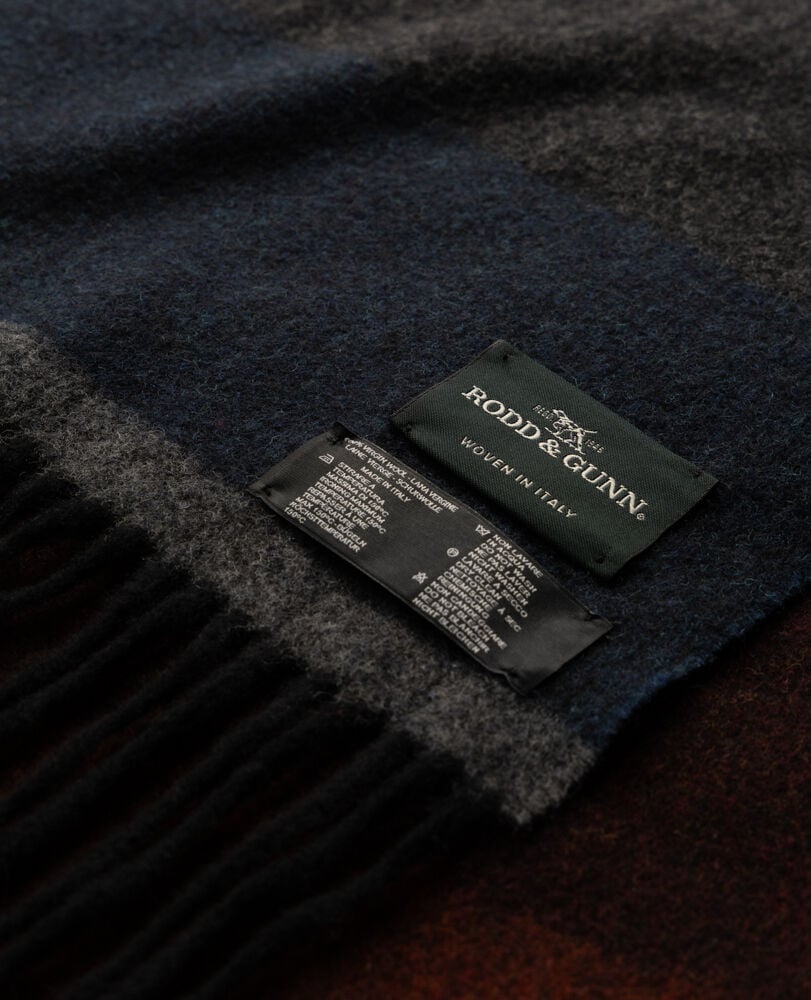 Frankton Stripe Scarf, PORT, Back