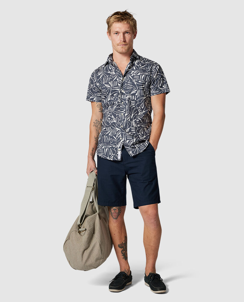 Webber Street Sports Fit Shirt, INDIGO, Off Front