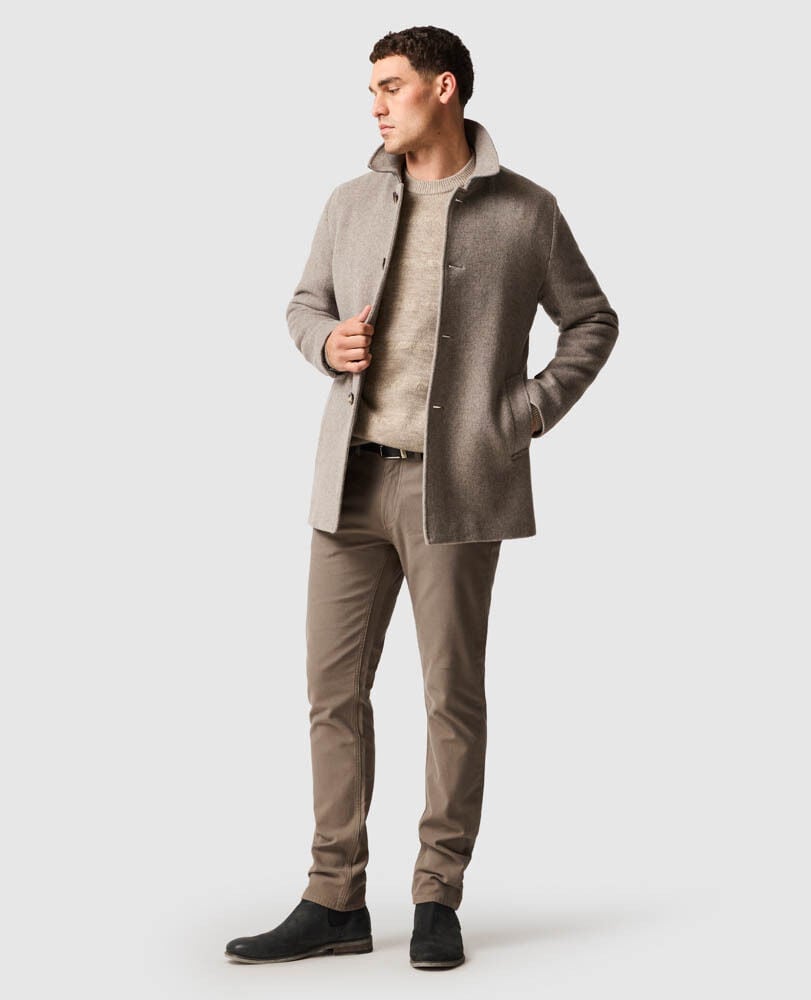 Fitchett Coat, NATUREL, Off Front