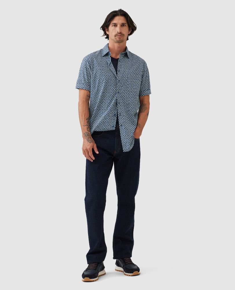 Yates Point Shirt, INDIGO, Off Front