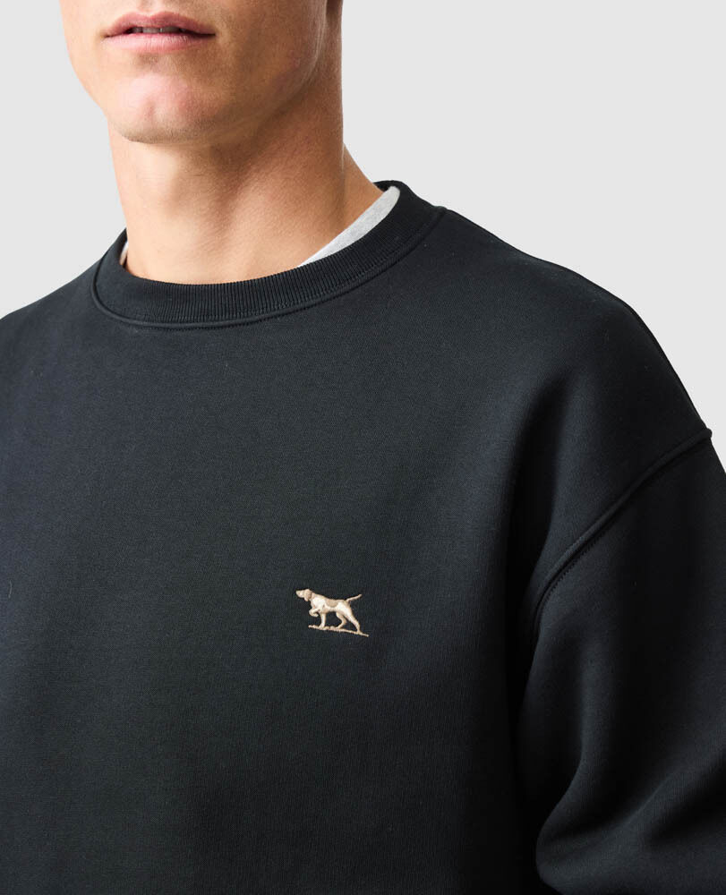 Otago Crew Neck Sweat, NOIR, Detail 3