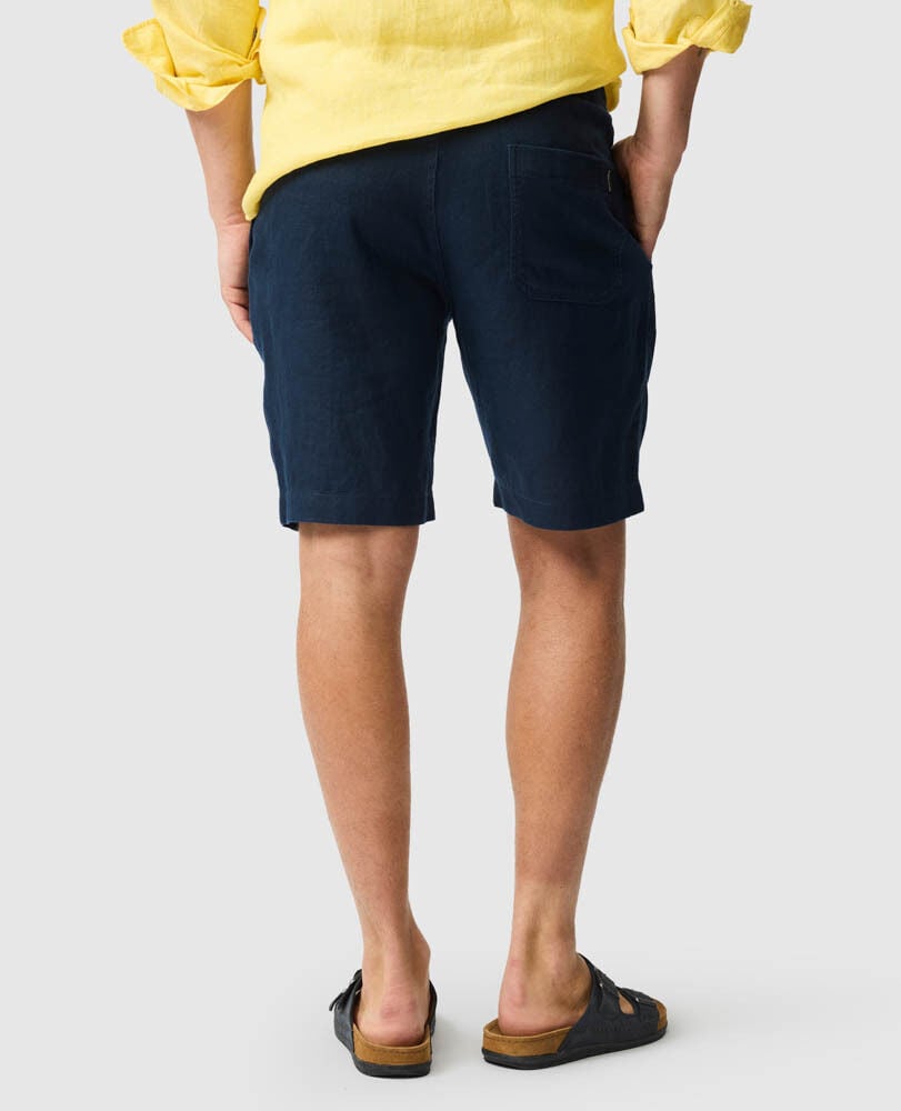 Linen 9" Resort Short, NAVY, Back